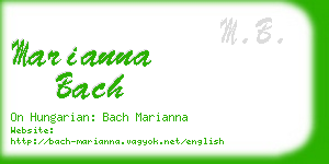 marianna bach business card